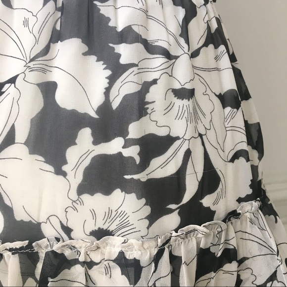 American Eagle Black and White Floral Dress 00 - Picture 9 of 9